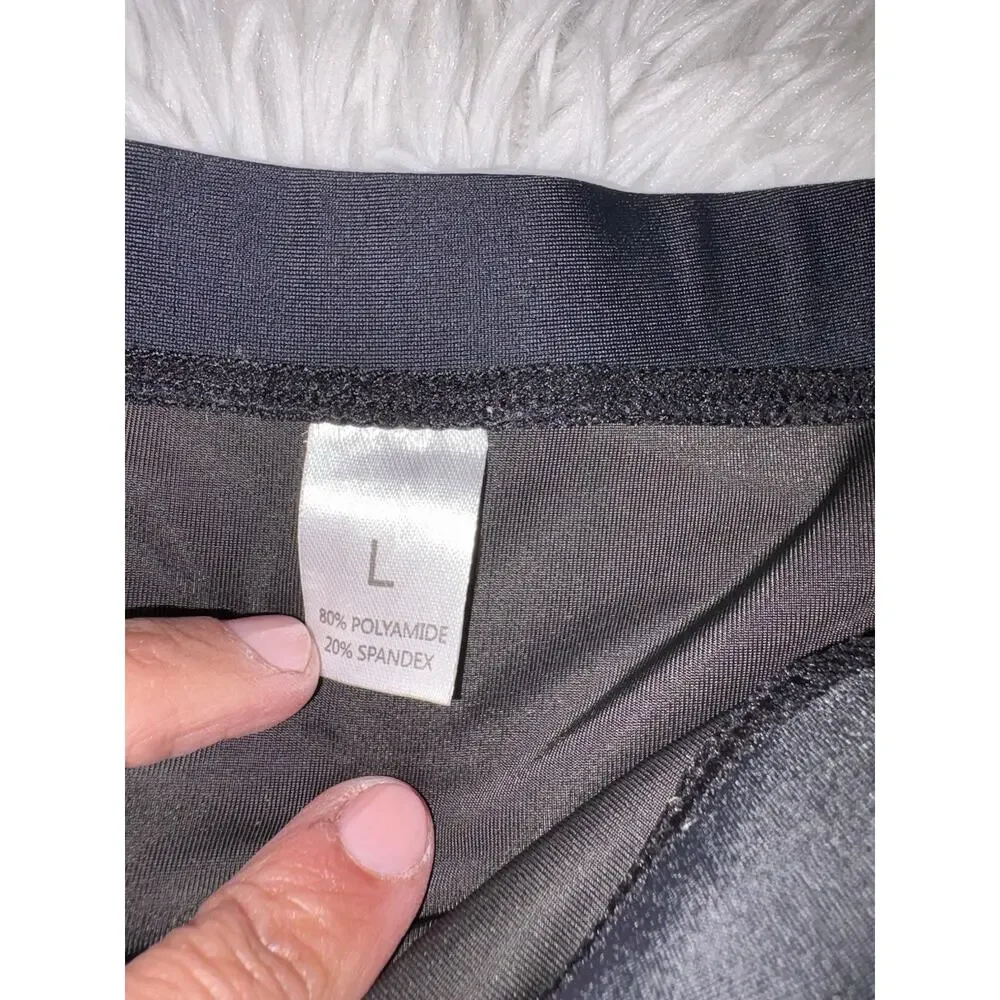 Women’s L Classic Blk High Waist Tankini/bikini Bottoms. Grt Pair